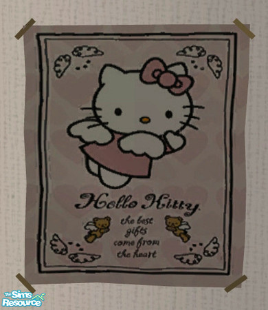 Sims 2 — Hello Kitty Poster 03 by ShortyBoo — A Hello Kitty poster. Recolor of the "Civic Idol" poster.