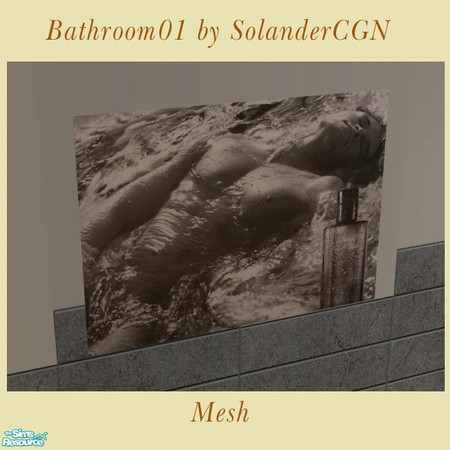 Sims 2 — Bathroom01 by SolanderCGN - Davidoff pai by SolanderCGN — Davidoff painting as part of my first bathroom set. 