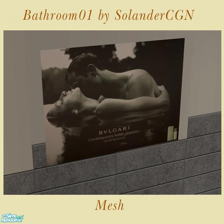 Sims 2 — Bathroom01 by SolanderCGN - Bulgari pain by SolanderCGN — Bulgari painting as part of my first bathroom set. 