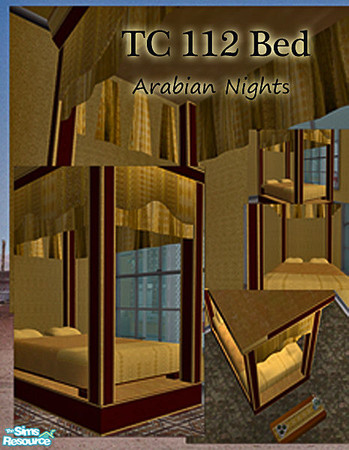 Sims 2 — The Arabian Nights Bed  by TearsRain — Recolored with Boogie Woogies textures she provided for this weeks