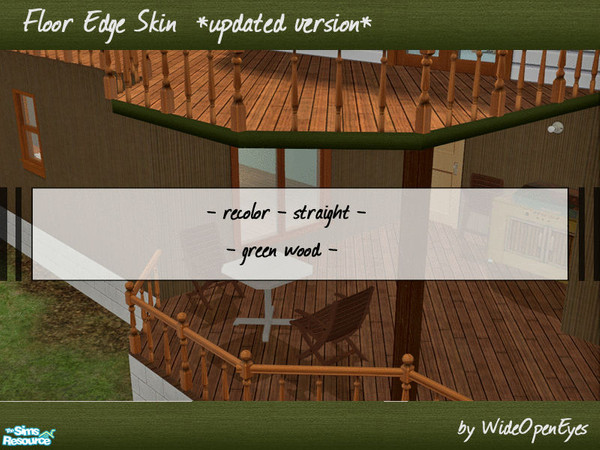 Sims 2 — Floor Edge Cap v2 Green by wideopeneyes — By many requests I have made this updated version of the floor edge