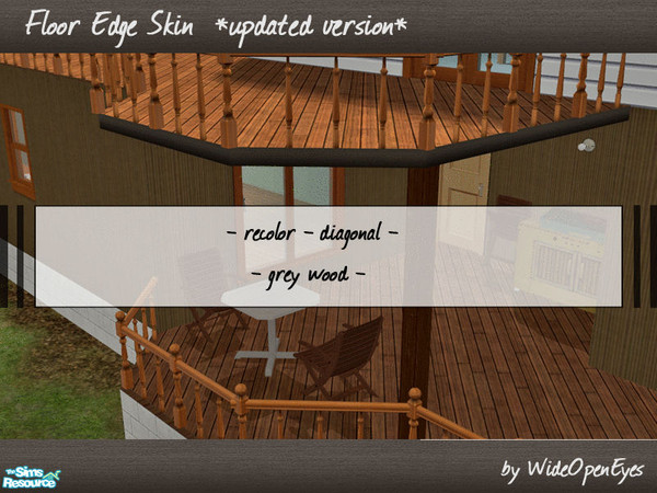Sims 2 — Floor Edge Cap v2 Grey by wideopeneyes — By many requests I have made this updated version of the floor edge cap