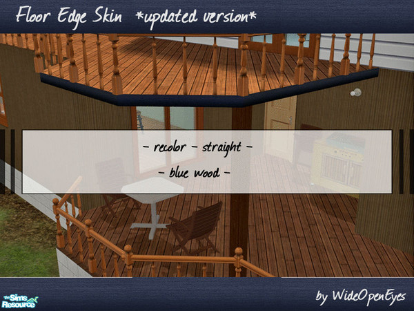 Sims 2 — Floor Edge Cap v2 Blue by wideopeneyes — By many requests I have made this updated version of the floor edge cap