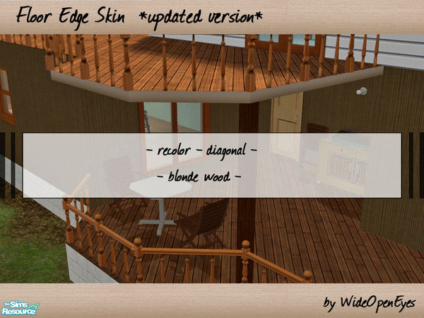 Sims 2 — Floor Edge Cap v2 Blonde by wideopeneyes — By many requests I have made this updated version of the floor edge