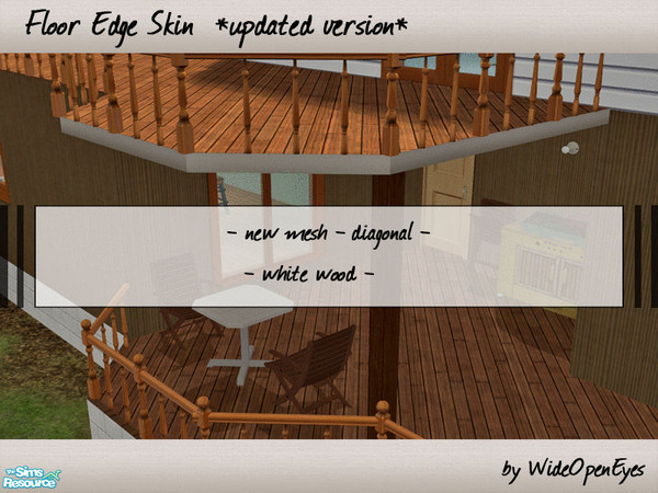 Sims 2 — Floor Edge Cap v2 Diagonal Mesh by wideopeneyes — By many requests I have made this updated version of the floor