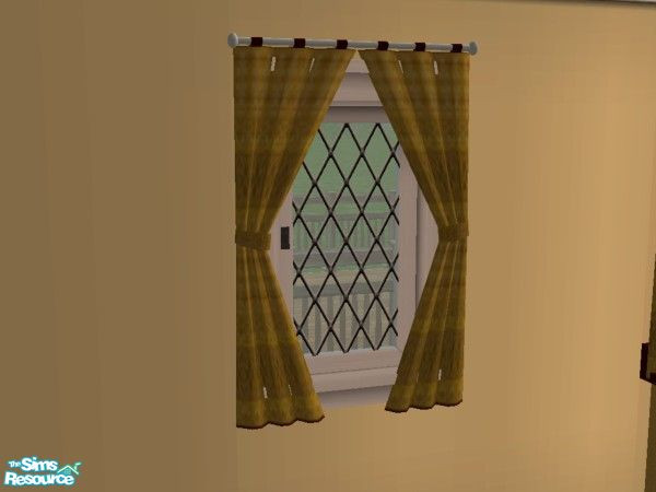 Sims 2 — TC112 - Rustic Kitchen - small Tie Back Curtain by selina012 — Part of my Rustic Kitchen for the Texture