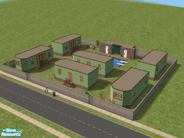 Sims 2 — Trailer Park Dorms by LadyMinion — Want your student sims to stay in slightly run-down facilities and shared