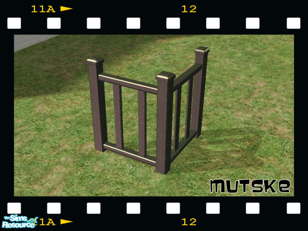 Sims 2 — Aboreal ascendency wooden deck fence cor by TSR Archive — Did you ever wonder, why there were no fences that