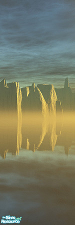 Sims 2 — Medi-Evil Dark Tower 3 by Lorah — Medi-Evil Dark Tower (blues and gold) tiles perfectly. It can be alternated to