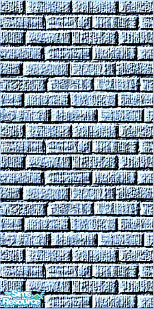 Sims 2 — Brawny Brick Blue Dust by singingwaters — A more rugged wall covering... by Singingwaters