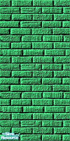 Sims 2 — Brawny Brick Green Grass by singingwaters — A more rugged wall covering... by Singingwaters