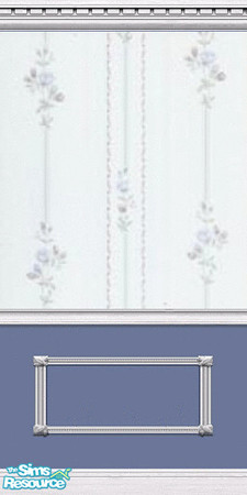 Sims 2 — blue paneling with flower by oldmember_topmodele — made by topmodele @ tsr