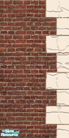 Sims 2 — Industrio Brick Wall - Corner Right by Nanamouskoury — Will match the Industrio Brick Wall from the game.