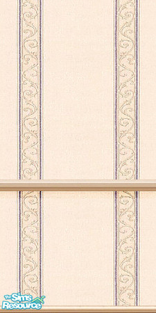 Sims 2 — Striped With Pine Rail 3 by Lorah — Country elegance in 10 striped walls (blue, red, purple, tan, green,