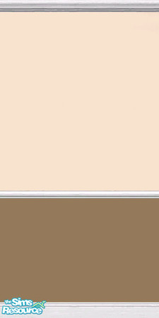 Sims 2 — Coffee cream by Binty — A simple coffee and cream painted wall with dado rail and skirting.