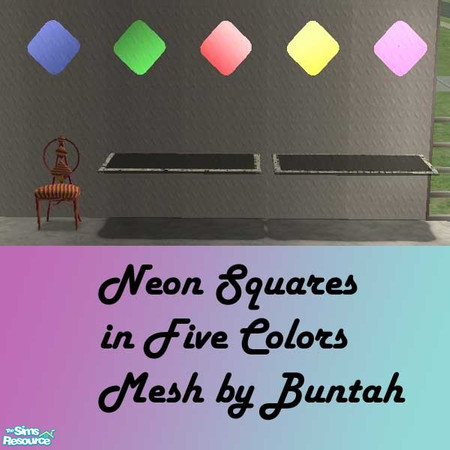 Sims 2 — Neon Squares by buntah — I don't know about you, but I'm getting ready for the Nightlife expansion pack, so I