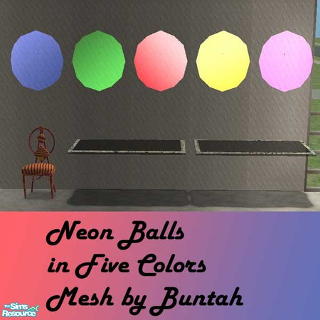 Sims 2 — Neon Balls by buntah — I don't know about you, but I'm getting ready for the Nightlife expansion pack, so I made
