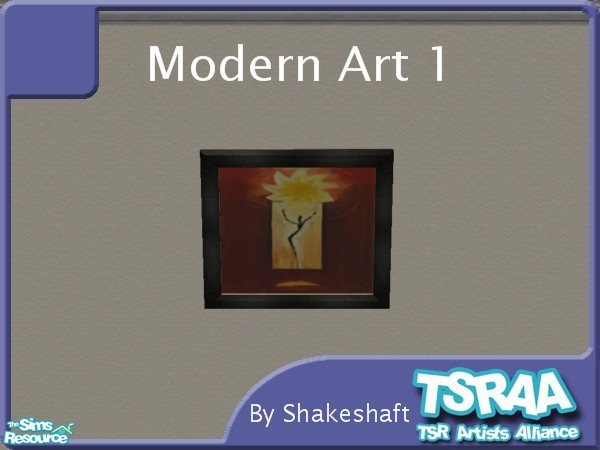 Sims 2 — Modern Art 1 by TSR Archive — Part of a set of 2 Modern prints. ** TSRAA Member **