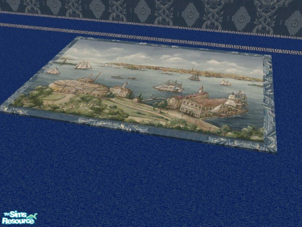 Sims 2 — By the Seaside rug set by ead425 — Peace and quiet of the inland Harbor set includes 1 wall, 8 items bed,