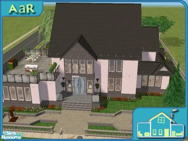 Sims 2 — AaR Round 4 oug-bab-sam by AaR Challenge — This is one of the houses made by the popular Add-a-Room Challenge in