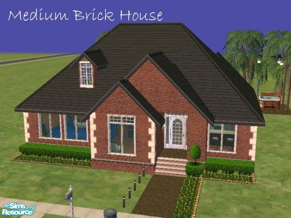 Sims 2 — Medium Brick House by Nanamouskoury — Confortable house for all the liking of your favorite sim and family.