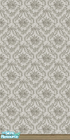 Sims 2 — am_toile10 by Cruella — Pretty Toile wallpaper with swag border and woodworking. In four popular decorating