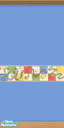 Sims 2 — Snakes & Ladders by Snowbelle — Painted walls featuring a snakes and ladders border. If popular more colours