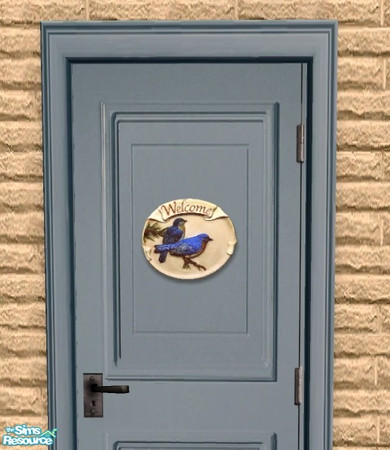 Sims 2 — Simple Sign Door - Sign recolor Birds by Bitzybus — Sign Recolor for the simple sign door. You will need the