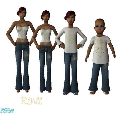 Sims 2 — RocaWear set by Jordansgirl — RocaWear set. Matching outfits for Adult/Young adult, teen, child & toddler.