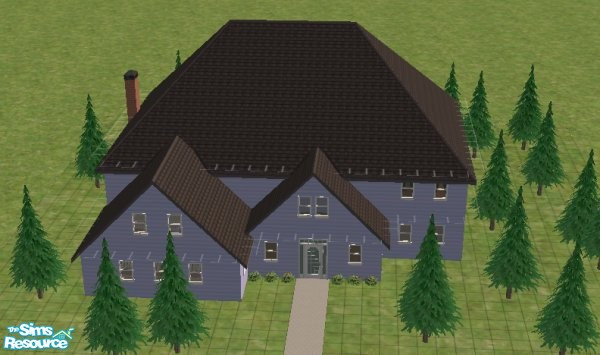 Sims 2 — Monroe House by queenmab75 — Medium sized home for your Sims. Comes fully furnished. Includes 3 bedrooms, 2