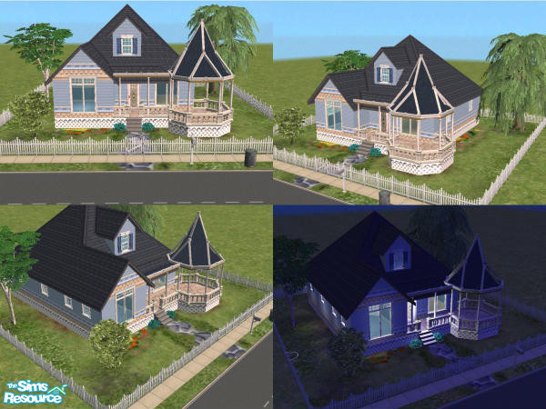 Sims 2 — BlueBonnets by PiaNouka — Little Victorian starter with 2 bedrooms & 1 bathroom. Unfurnished (only plumbing