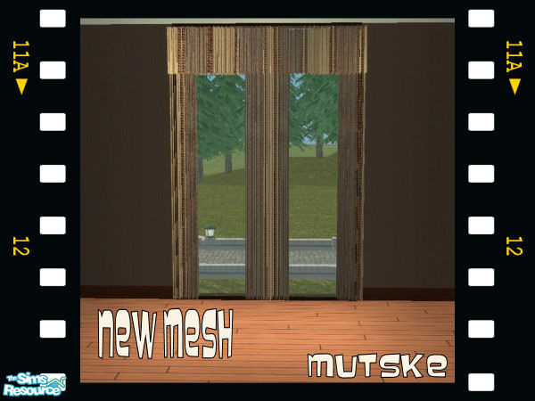Sims 2 — Long curtains New Mesh by Mutske — Nice long curtains. New Mesh.