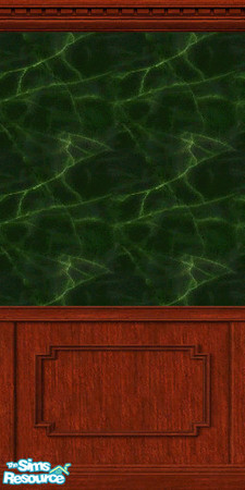 Sims 2 — Dark Green Marble,Cherry Wood Panel by Agent420 — Pretty expensive real Dark Green Marble walls with pricey