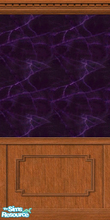 Sims 2 — Dark Purple Marble Light Wood Panel by Agent420 — Expensive real Dark Purple Marble walls with Light Wood