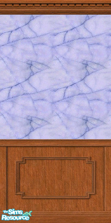 Sims 2 — Blue Marble with Light Wood Panels by Agent420 — Expensive real Blue Marble walls with Light Wood Panels. For