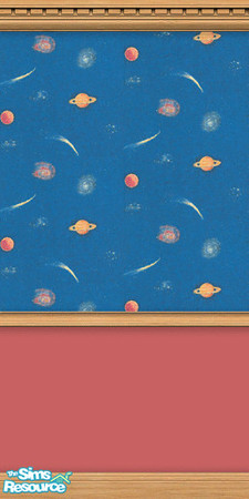Sims 2 — Space by Snowbelle — blue background wallpaper featuring planets and stars.