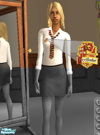 Sims 2 — Ladies Gryffindor Shirt by fashionado — Everyone's favourite magical school has now become simworthy! Add a