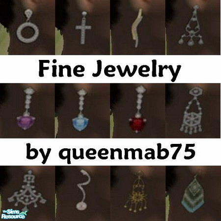 Sims 2 — Fine Jewelry by queenmab75 — Fine jewelry earrings for your female Sims.
