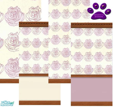 Sims 2 — Roses by Snowbelle — Floral Motif, designed by Snowbelle. 