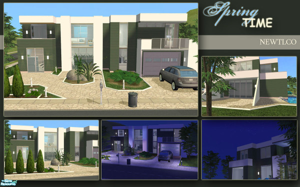 Sims 2 — SpringTime by Newtlco — Colourful house with beautiful gardening items.