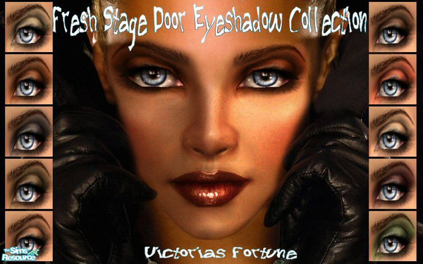 Sims 2 — VF Fresh Stage Door Eyeshadow Collection by fortunecookie1 — Here are 10 new eyeshadows inspired by the Fresh