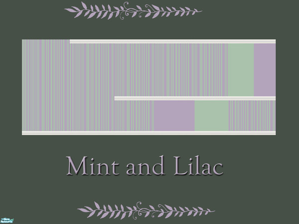 Sims 2 — Mint and Lilac Wall Set by Girl-from-mars — Set contains 7 matching walls that tile perfectly with each other.