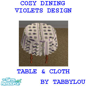 The Sims Resource | TL-Cozy Dining Recolor Two - Violets Tab