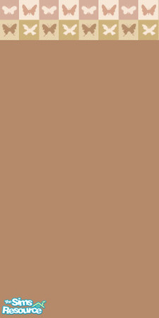 Sims 2 — Butterfly Border on Coffee Paint by jocraze — A simple butterfly mosaic border design. Also comes in Coral and