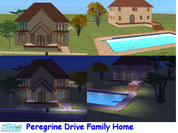 Sims 2 — Peregrine Drive Family Home by wytetygryss — A lovely home for a large family. Decorated with both Maxis and