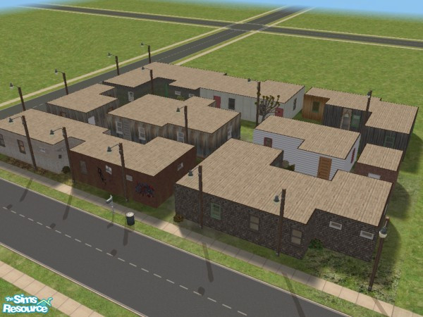 Sims 2 — Simcity Suburbs by crazyone — Great for stories with poor families. It looks like a degraded neighbourhood. None