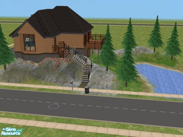 Sims 2 — Woodsy Cabin Starter Home by Potter_Fan — Do your sims prefer nice views and cozy homes? Why buy a starter home