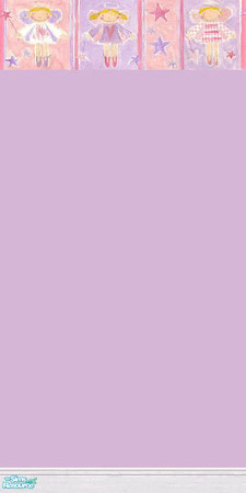 Sims 2 — Fairy Kidz by sallyhails — Lilac Paint with Fairy Border. Last in my series of Fairy Kidz Walls.