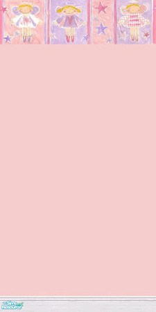 Sims 2 — Fairy Kidz by sallyhails — Pink Paint with Fairy Border, Last in my series of Fairy Kidz Walls.