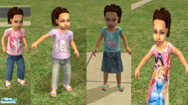 Sims 2 — Fairy Tale Toddler Set by binky13 — A cute set with shirts featuring unicorns, Cinderella, and fairies. Along